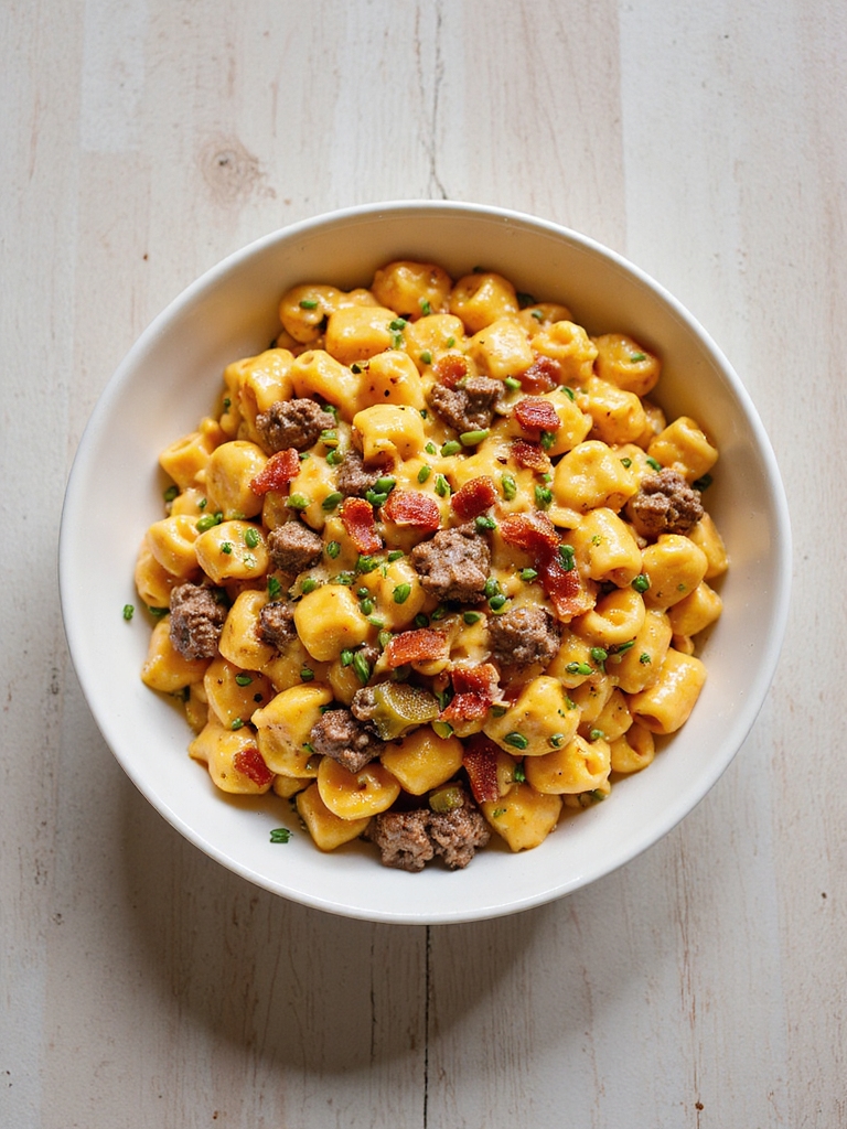 cheddar bacon cheeseburger pasta