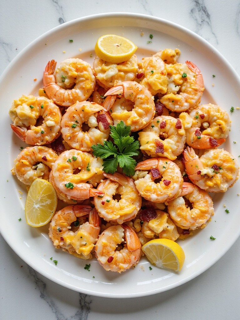 cheesy bacon crab stuffed shrimp