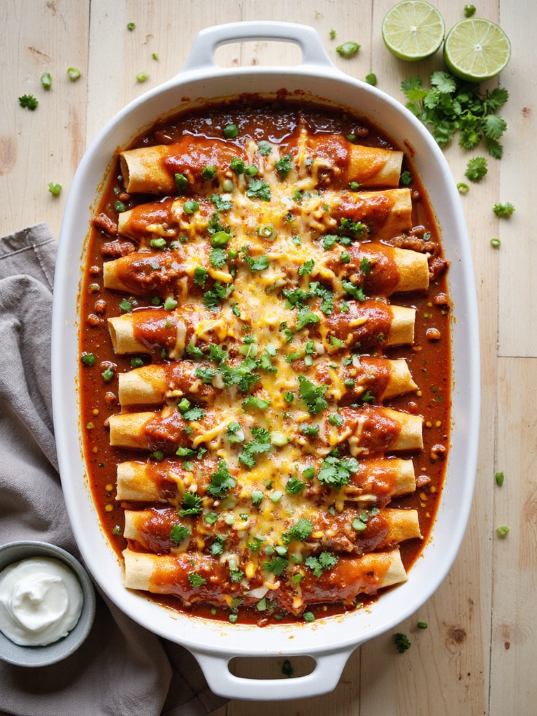 cheesy beef enchiladas recipe