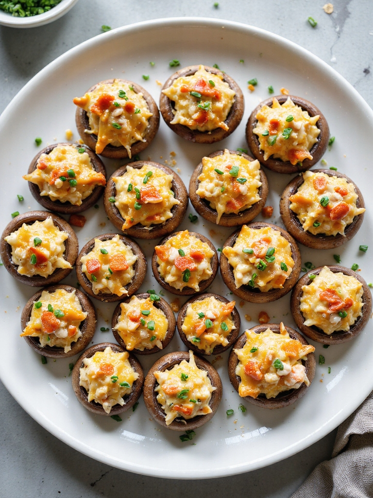 cheesy roasted crab mushrooms