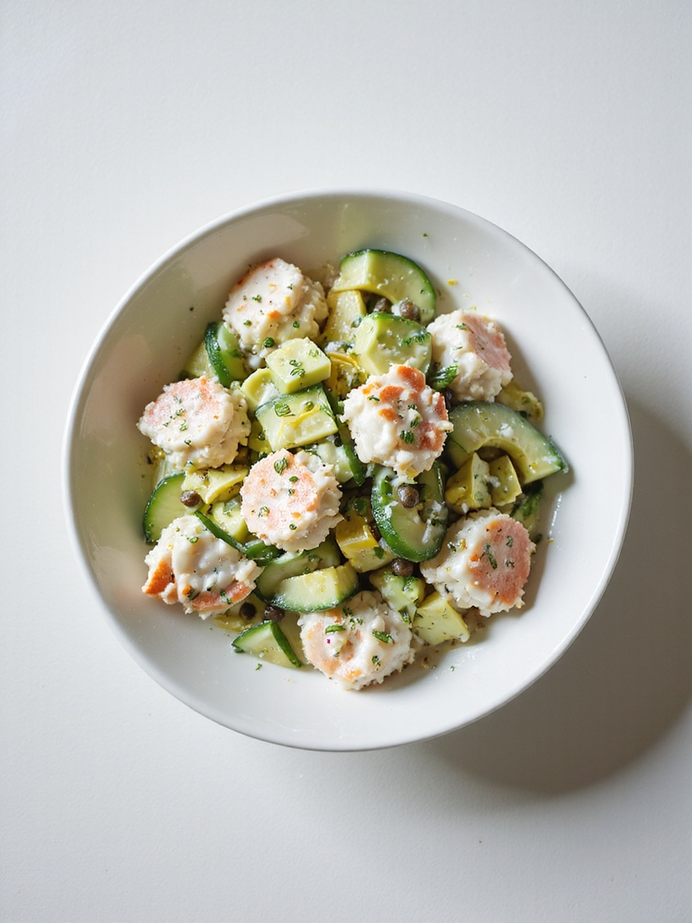 chilled crab cucumber salad