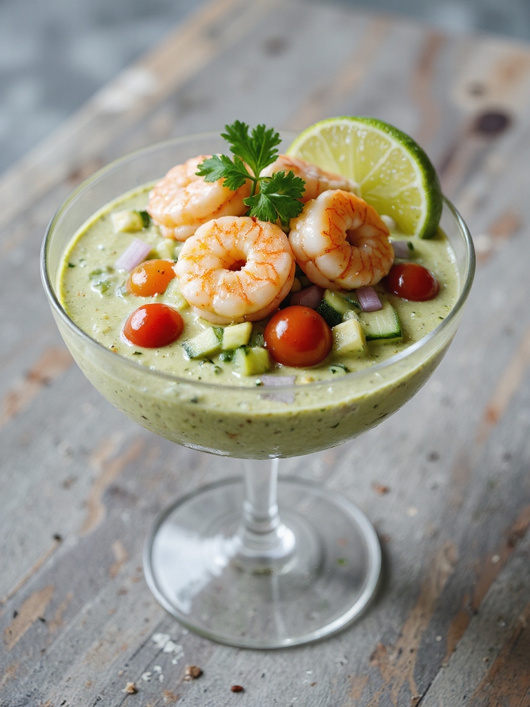 cilantro lime shrimp with crema