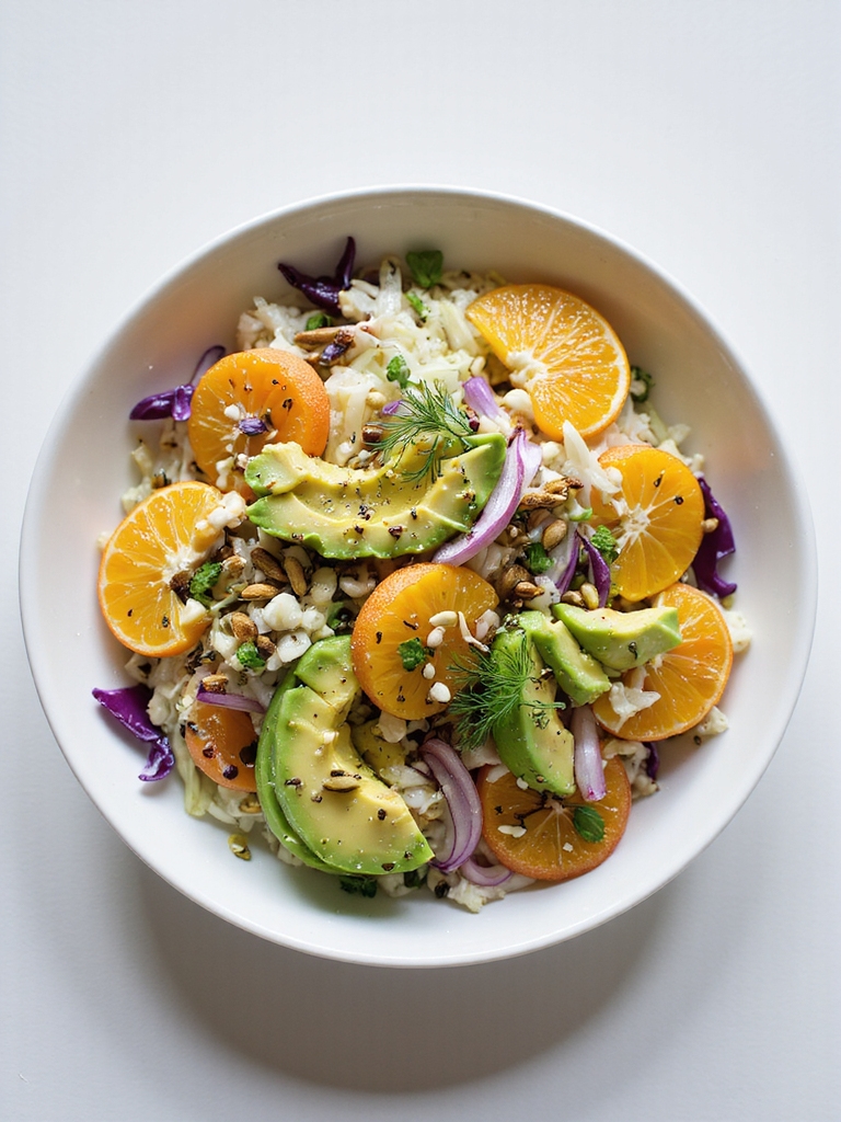 citrus fennel avocado slaw