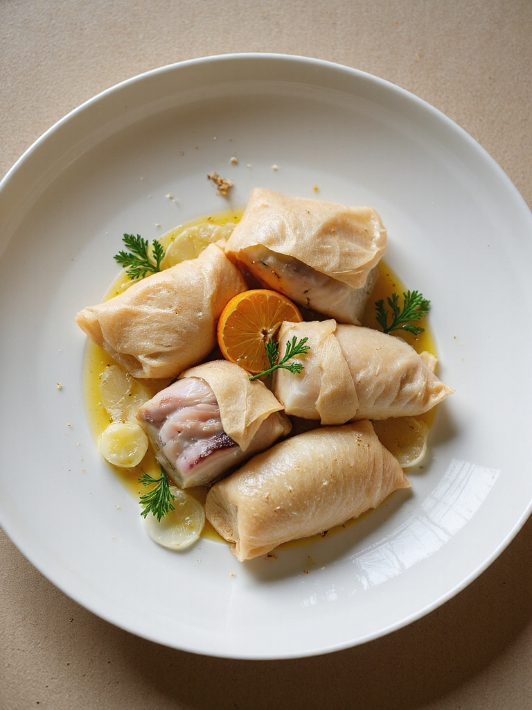 citrus fennel steamed fish