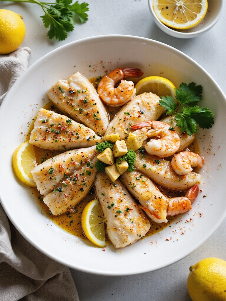 citrus herb low calorie seafood