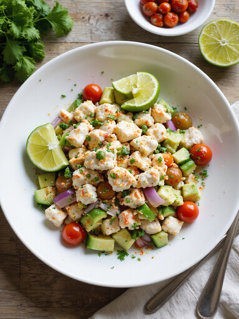 citrusy canned crab avocado salad