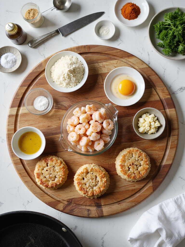 coarse chopped chilled panko shrimp