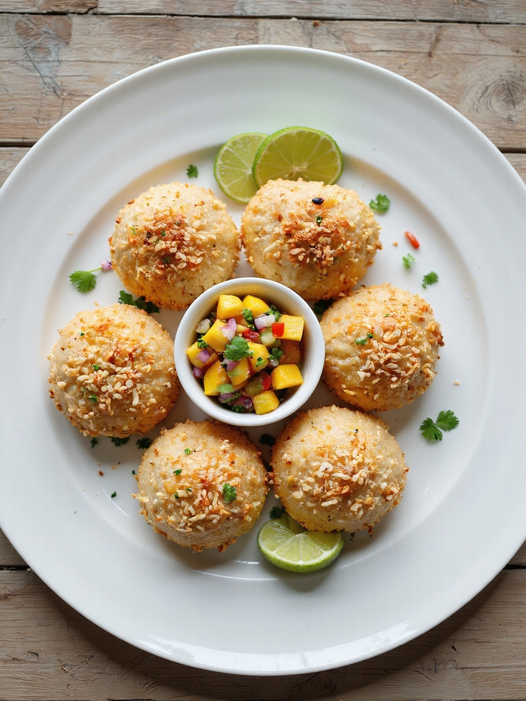 coconut crusted tropical mango fish