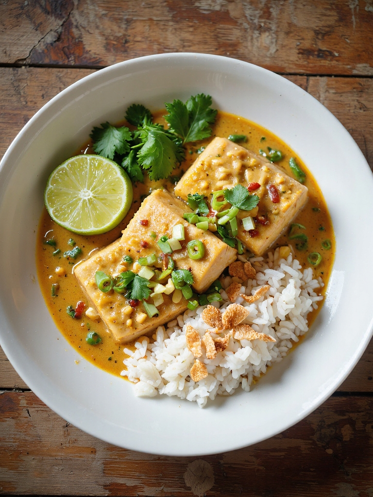coconut curry poached cod