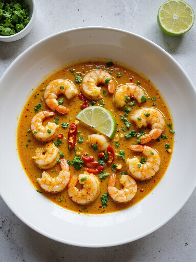coconut curry turmeric shrimp