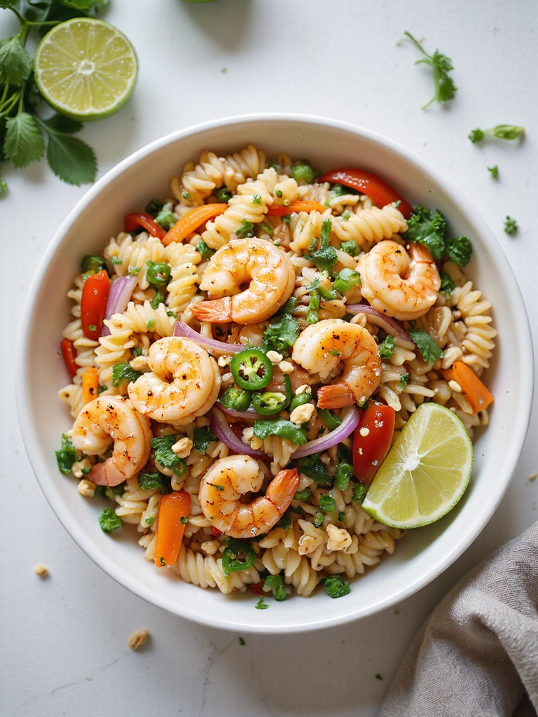 coconut lime shrimp pasta salad