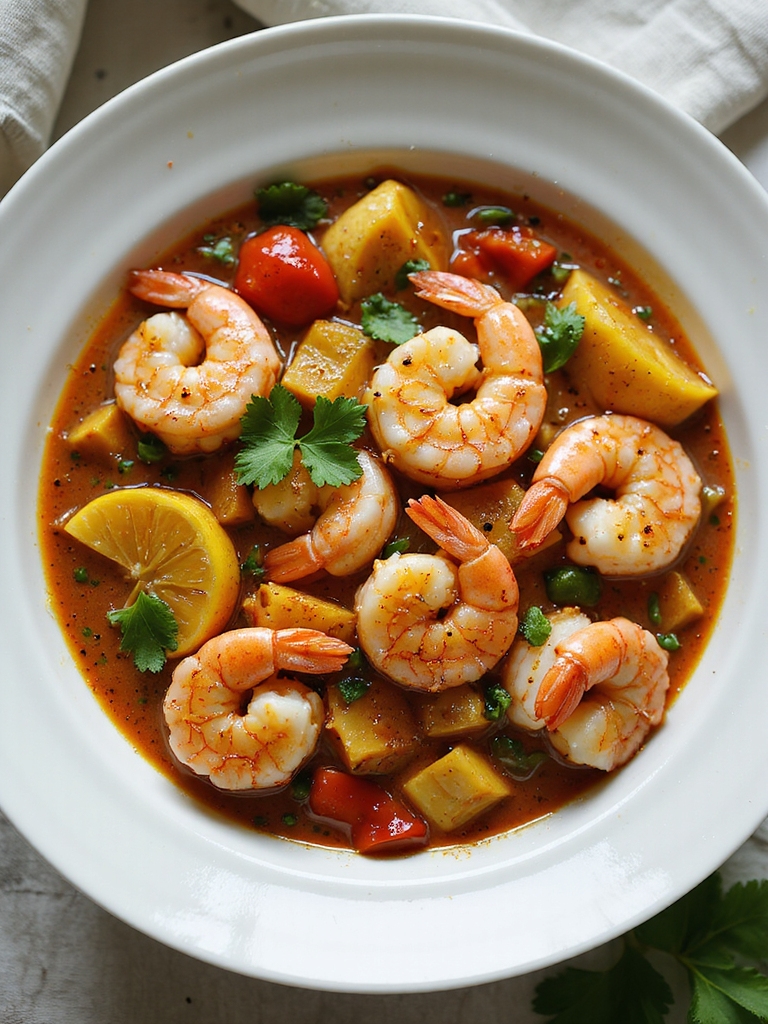 coconut shrimp with plantains