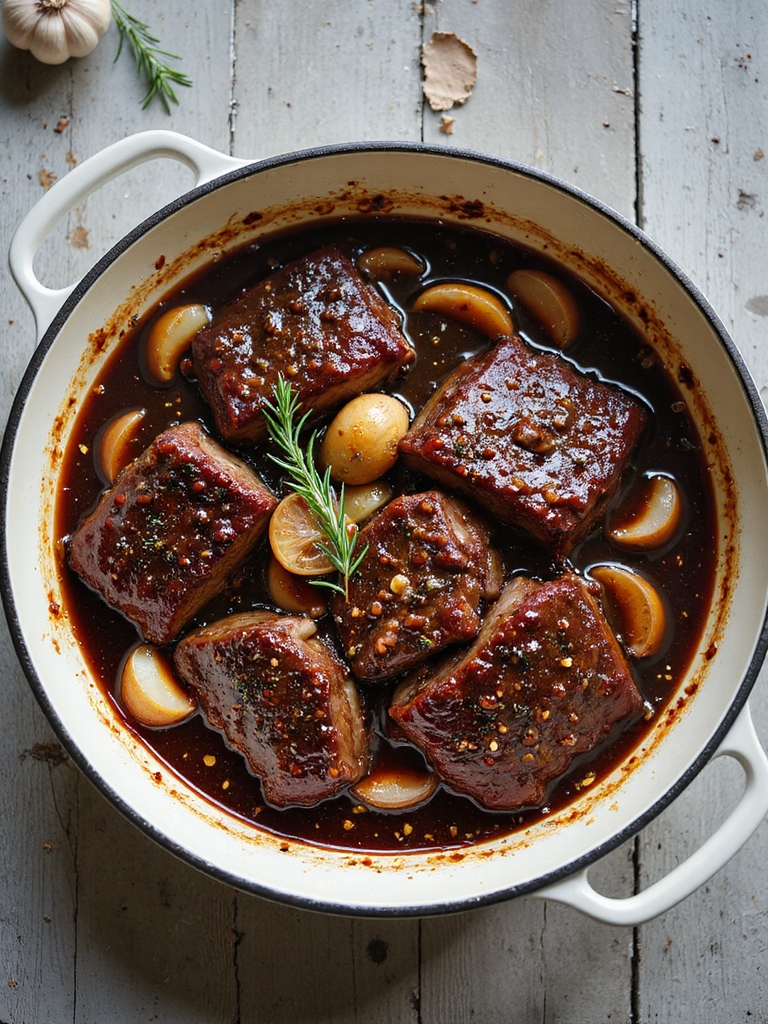 coffee cocoa braised beef ribs