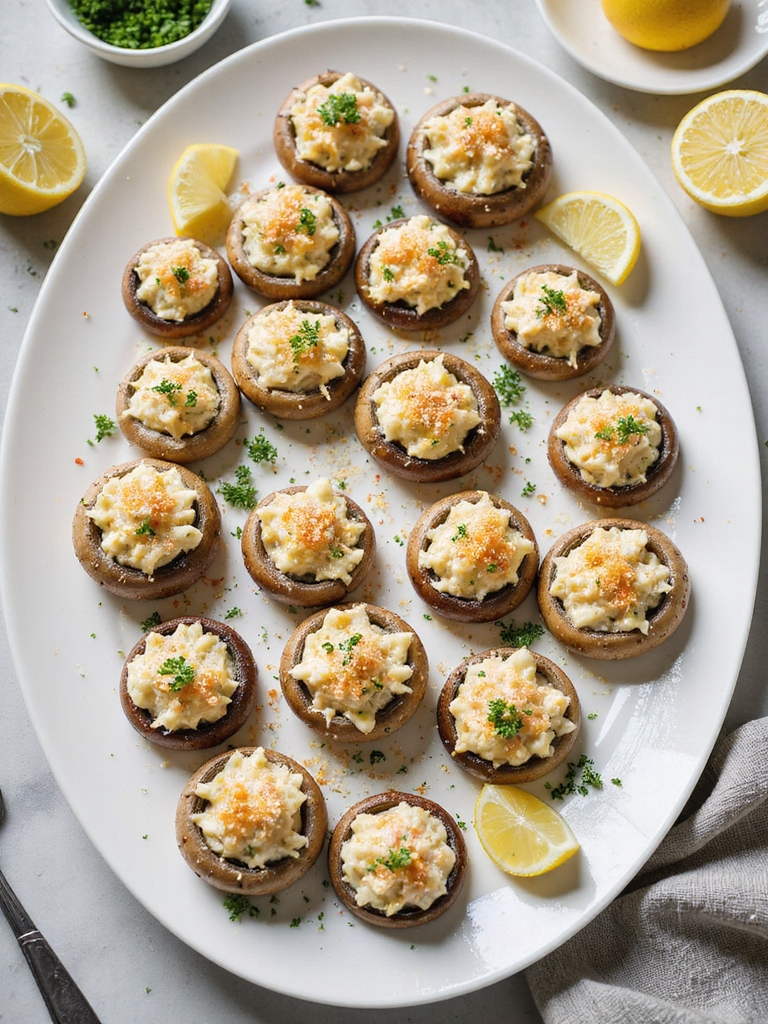 crab and cream cheese stuffed mushrooms