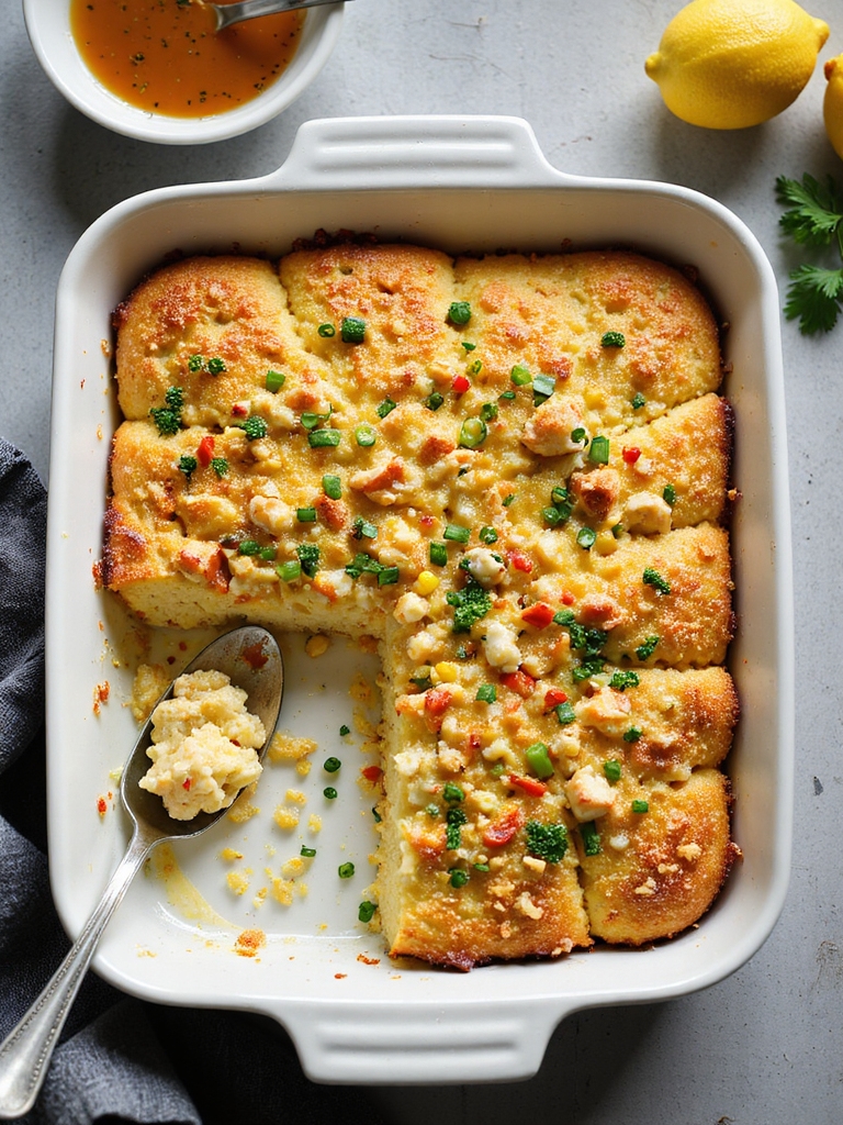 crab cake style cornbread stuffing
