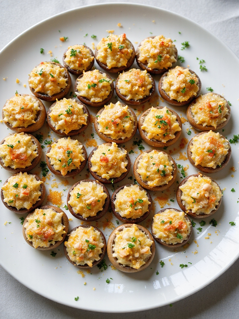 crab stuffed parmesan mushroom appetizers