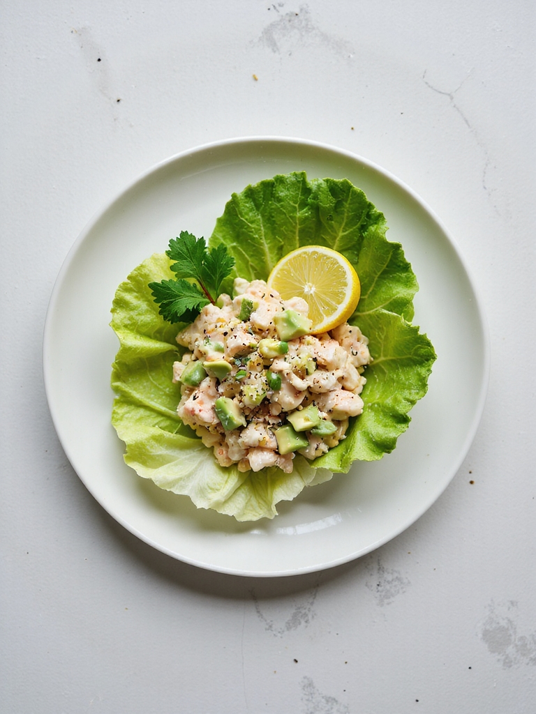 creamy avocado crab lettuce wraps