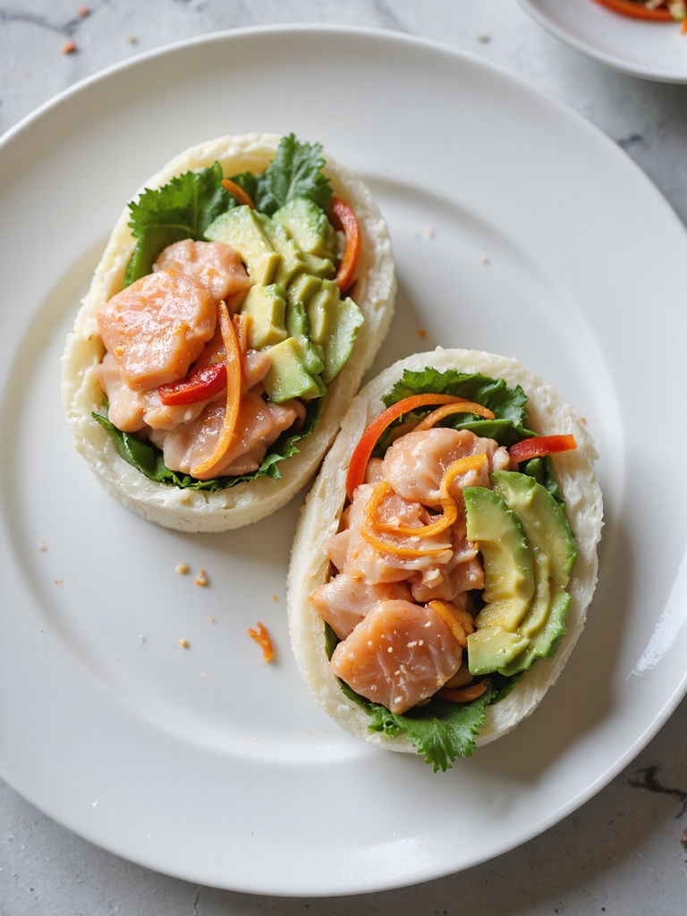 creamy avocado cucumber salmon roll