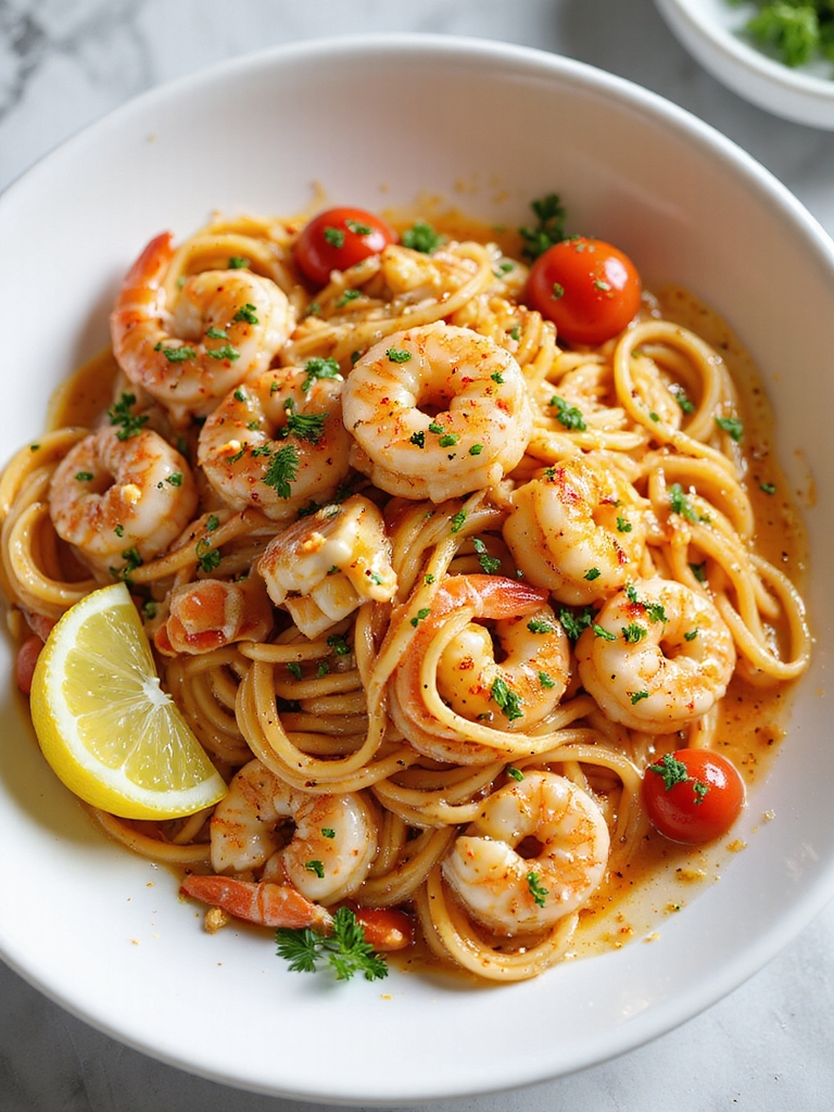 creamy cajun seafood fettuccine