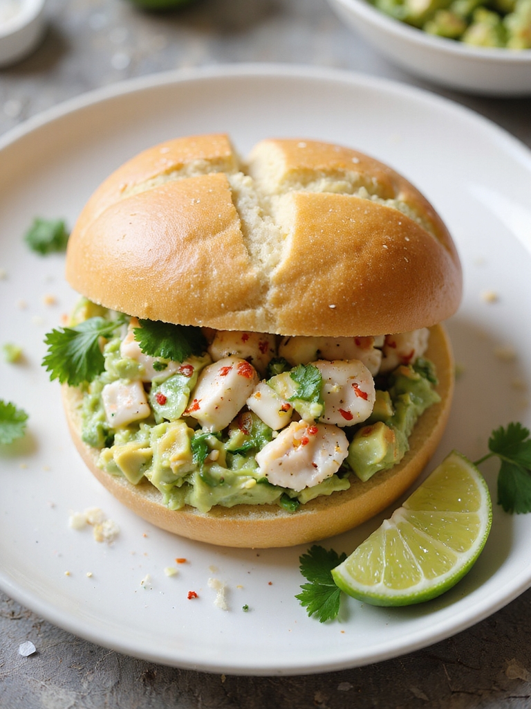 creamy cilantro lime crab roll