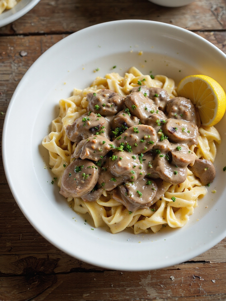 creamy classic beef stroganoff