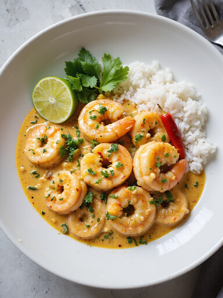 creamy coconut curry shrimp