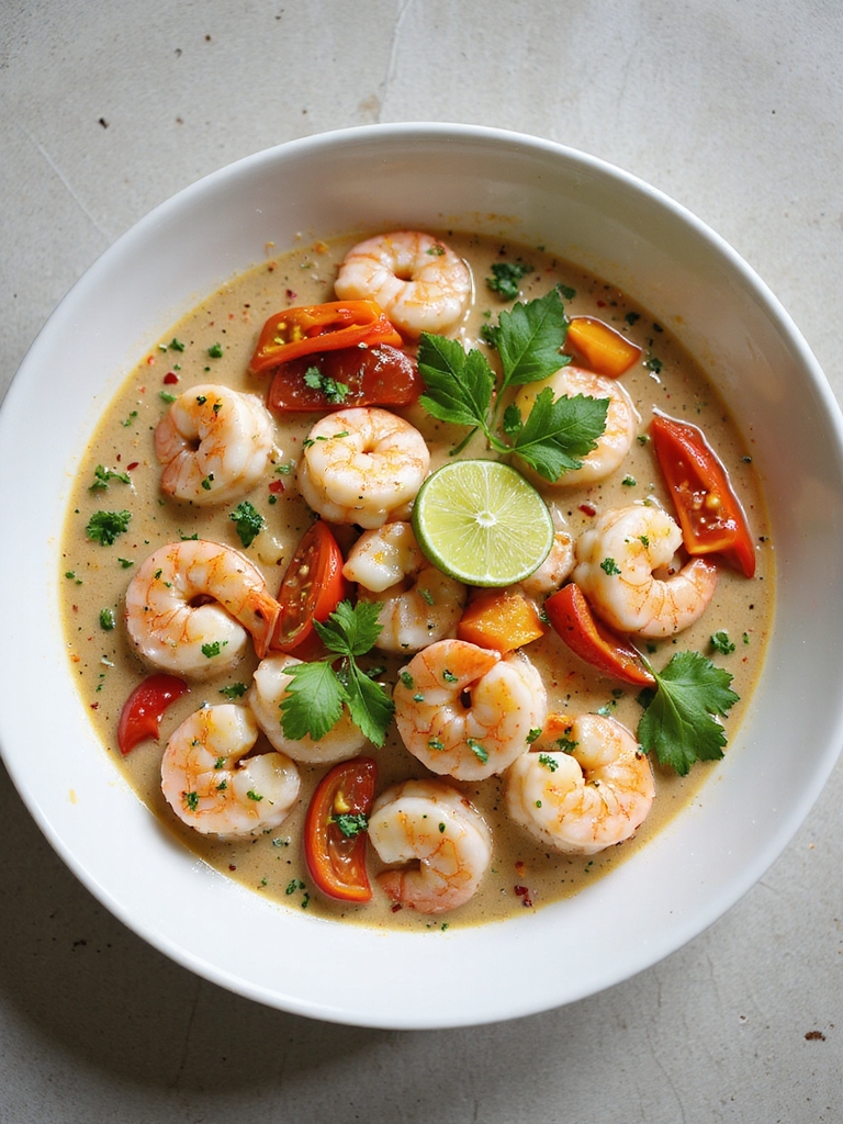 creamy coconut lime shrimp