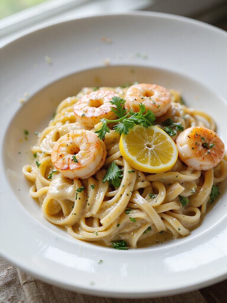 creamy comforting seafood pasta