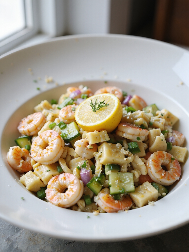 creamy crab and shrimp salad