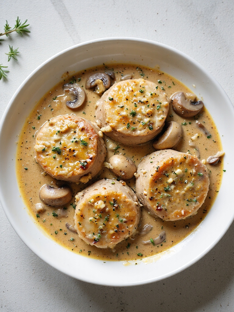 creamy dijon mushroom pork chops