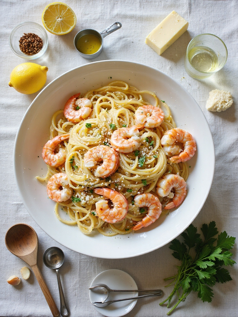 creamy garlic parmesan seafood pasta