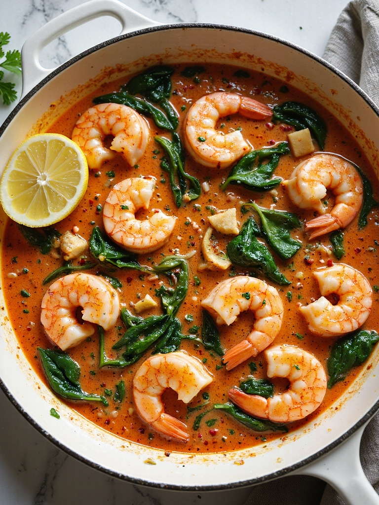 creamy garlic tuscan shrimp