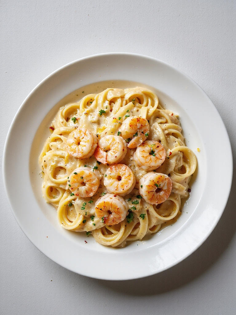 creamy parmesan seared shrimp