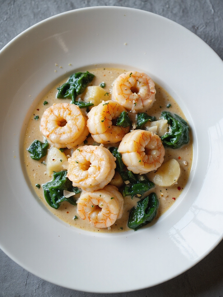 creamy parmesan shrimp gnocchi