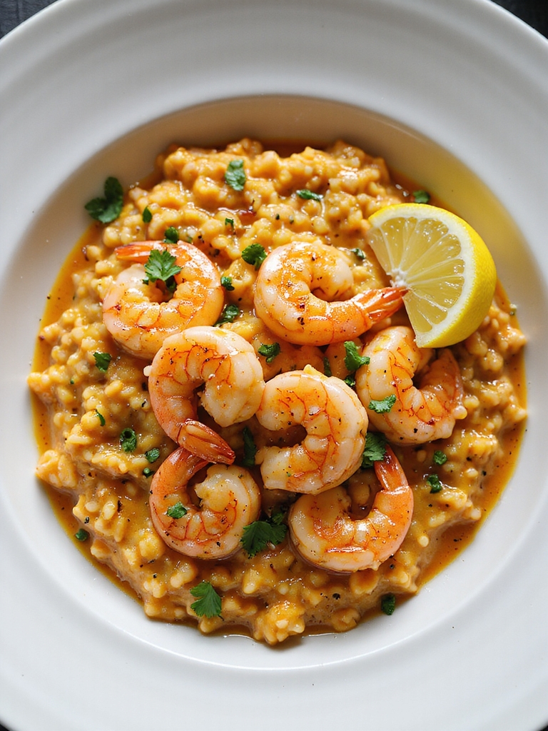 creamy restaurant quality shrimp risotto