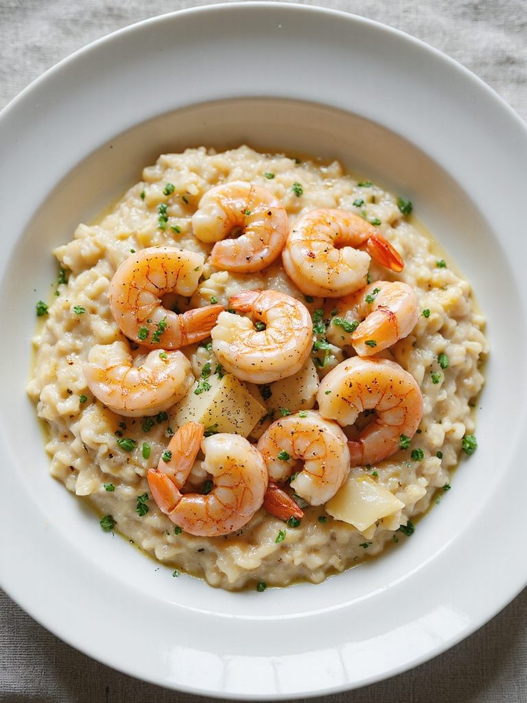 creamy shrimp parmesan risotto