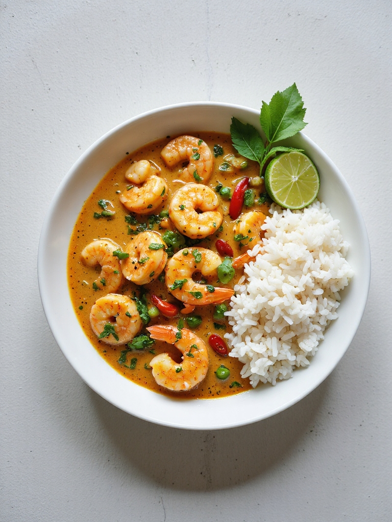 creamy spiced shrimp curry
