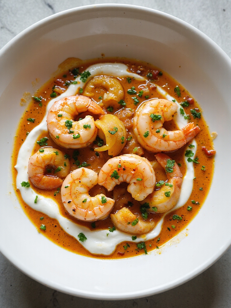 creamy tangy tomato shrimp curry