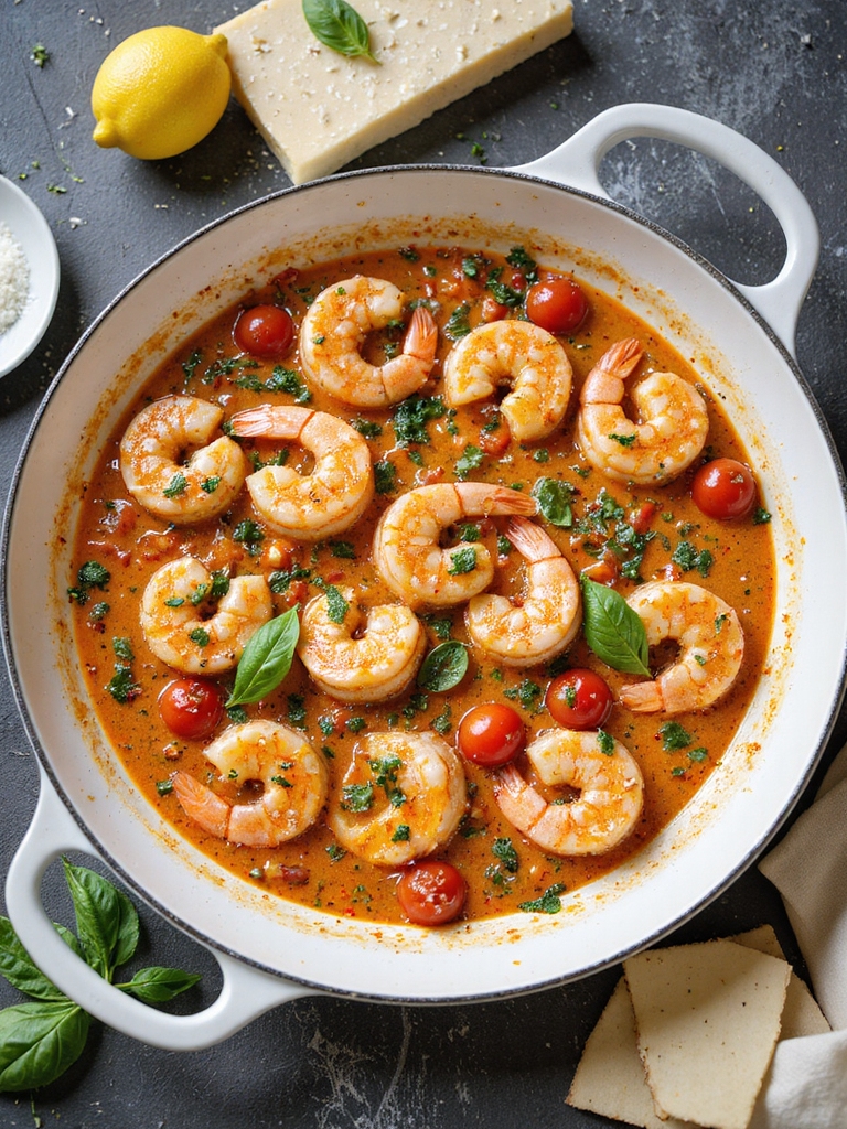 creamy tomato basil shrimp