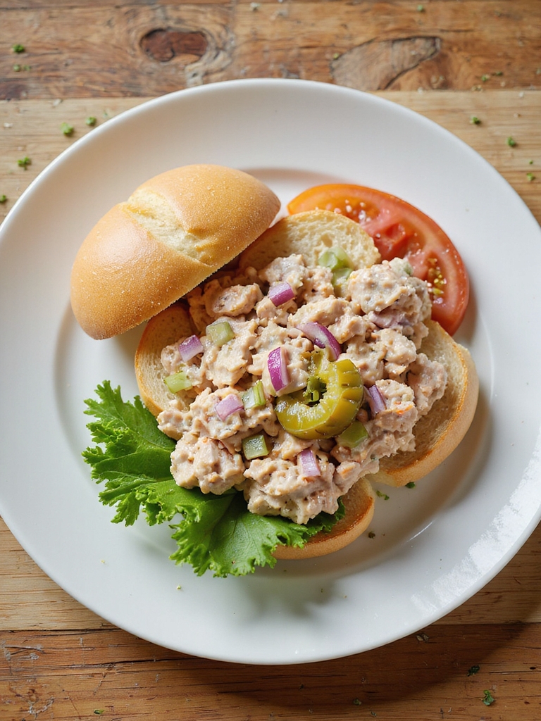 creamy tuna salad sandwich