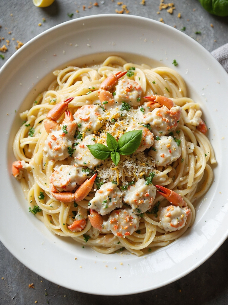 creamy white wine crab