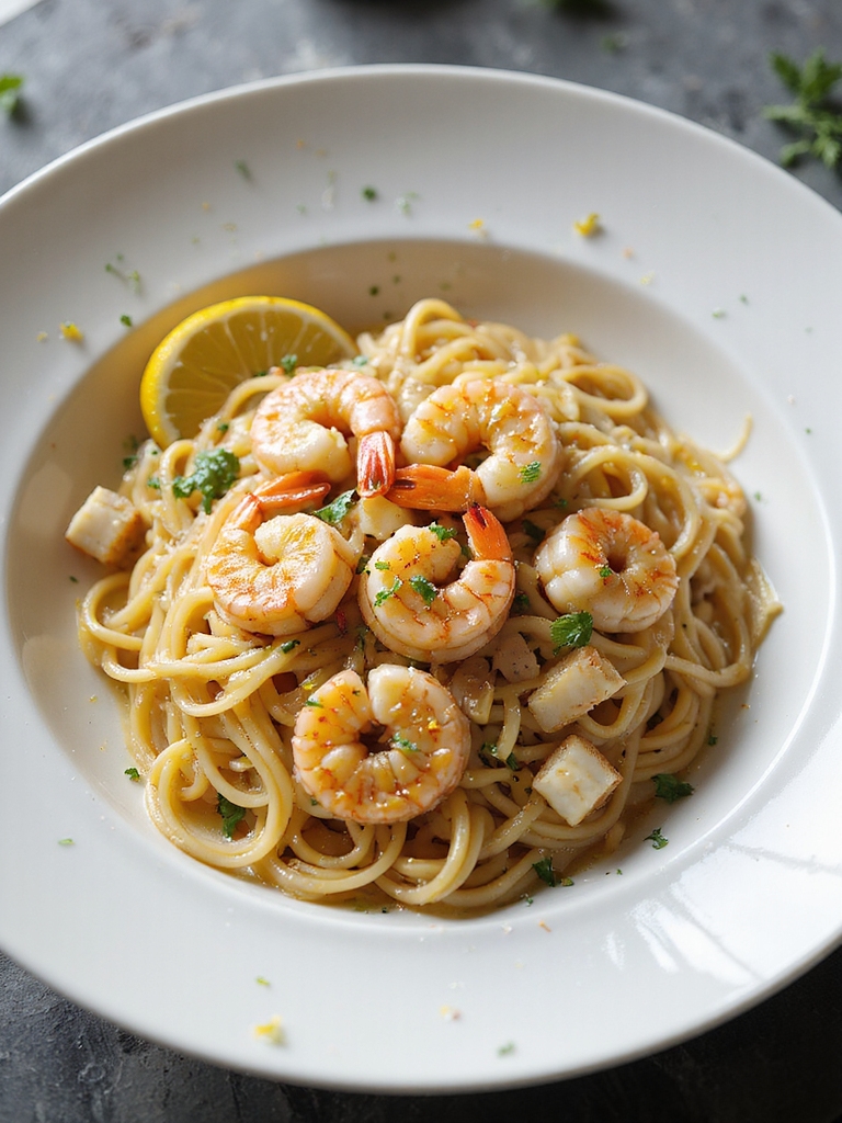 creamy zesty seafood pasta