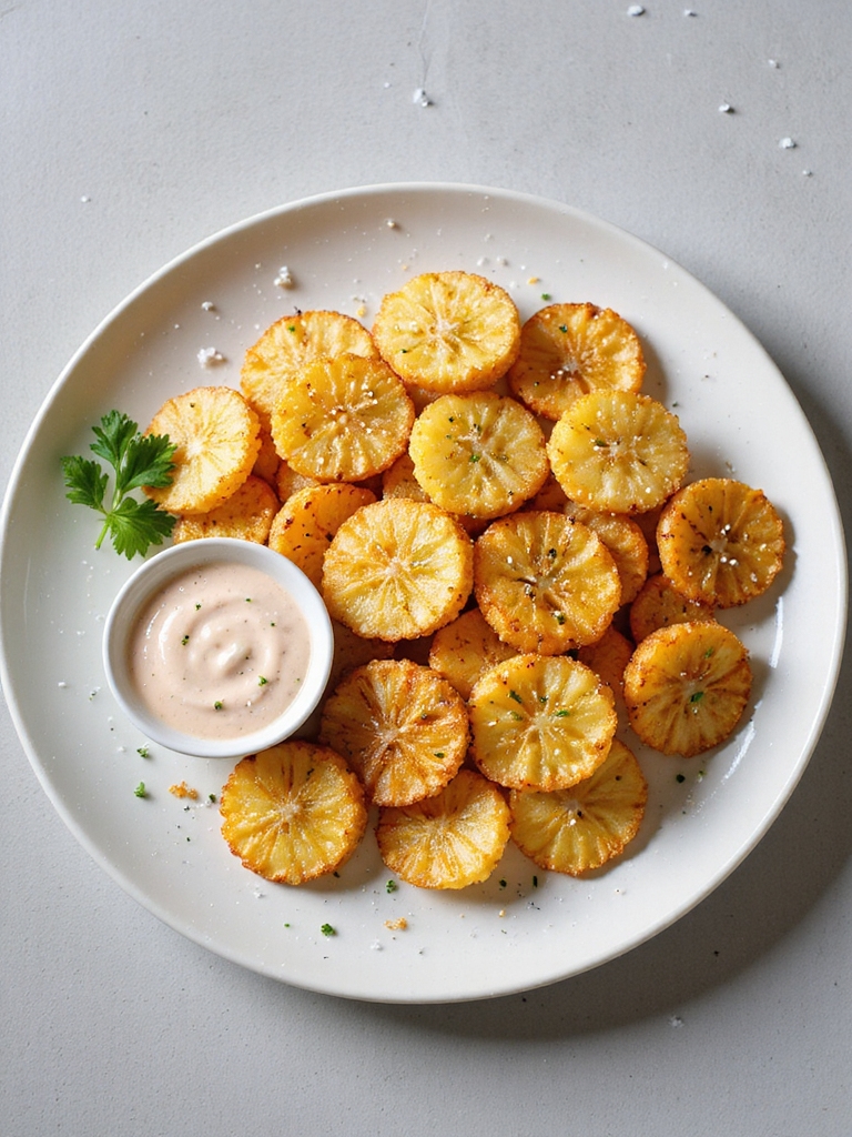 crisp evenly golden air fried chips