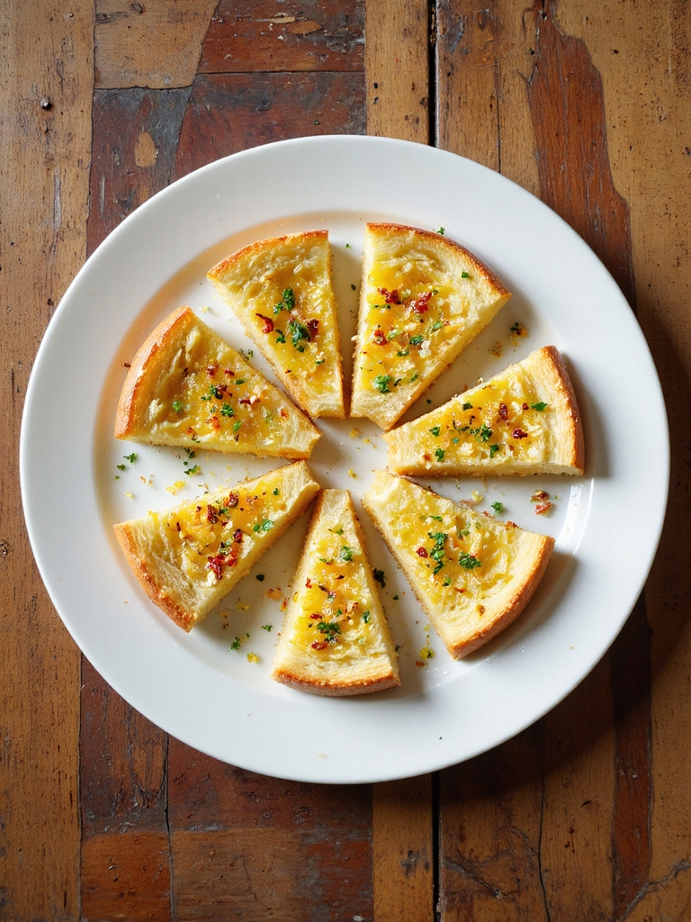 crisp garlicky air fried toasts