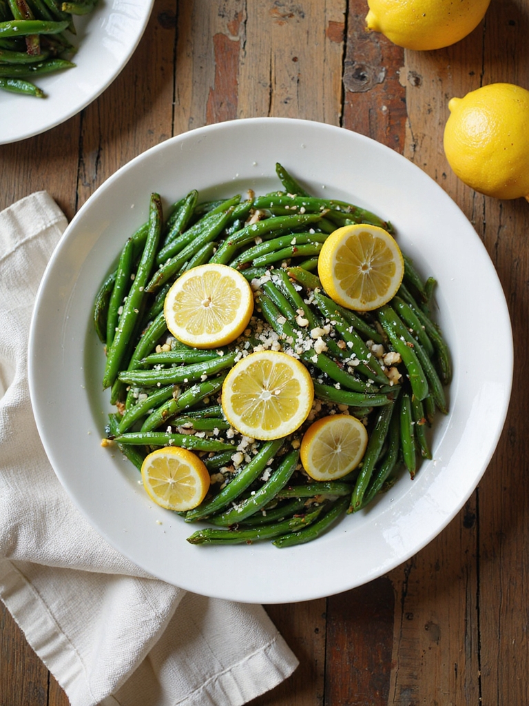 crisp lemon parmesan air fried beans