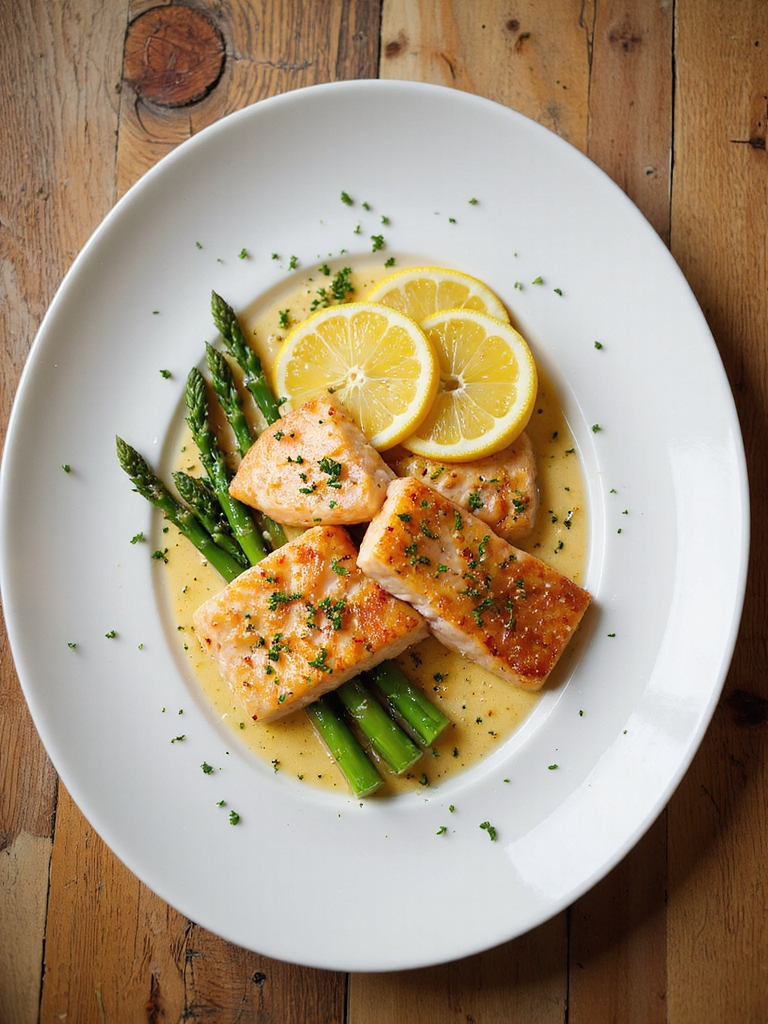 crisp skinned lemon asparagus salmon