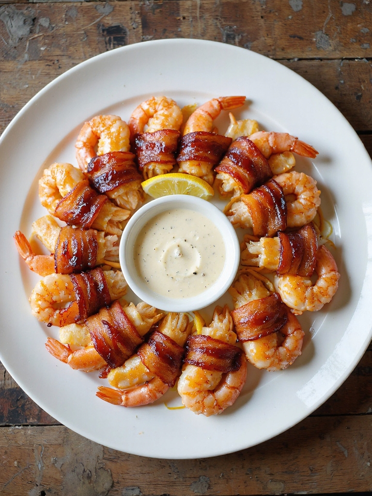 crisp smoky bacon wrapped shrimp