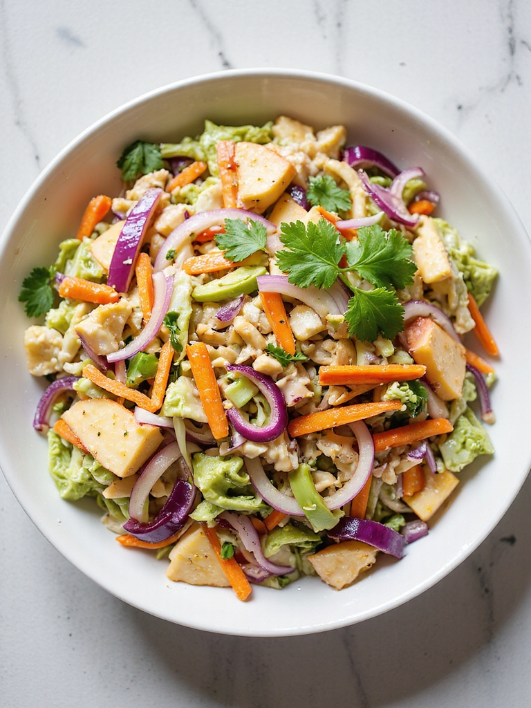 crisp tangy apple cilantro coleslaw