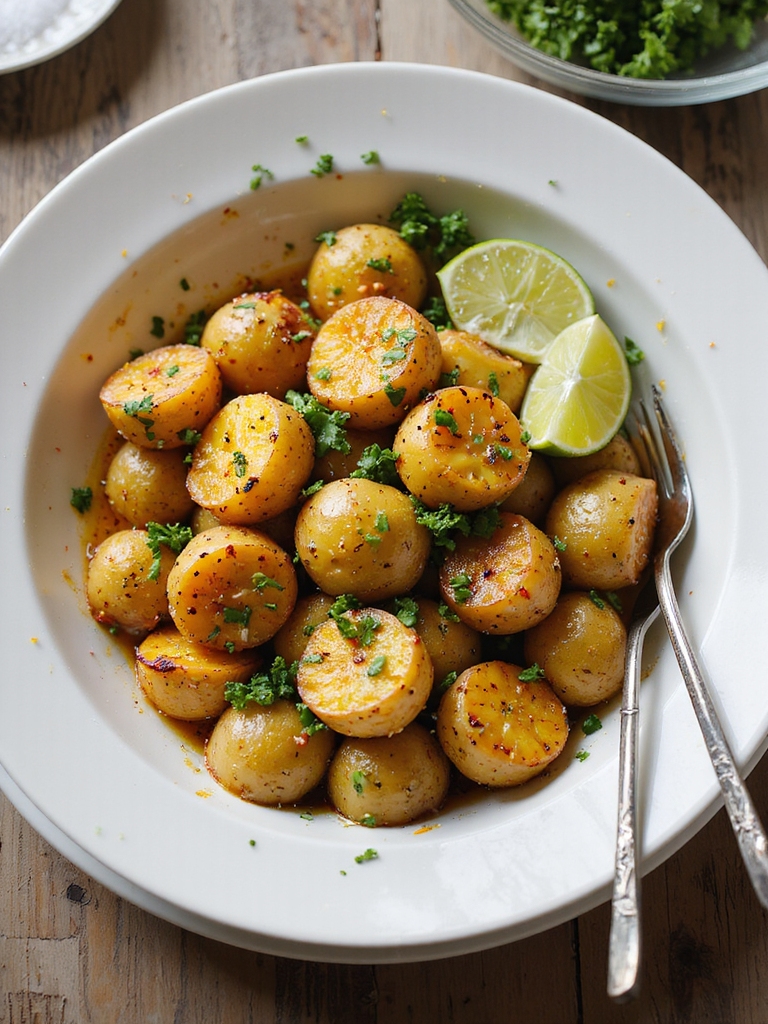 crisp tender bite sized potatoes