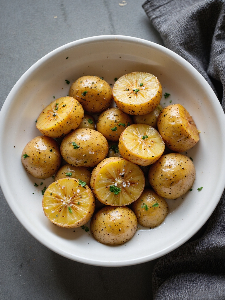 crispy air fried baby potatoes
